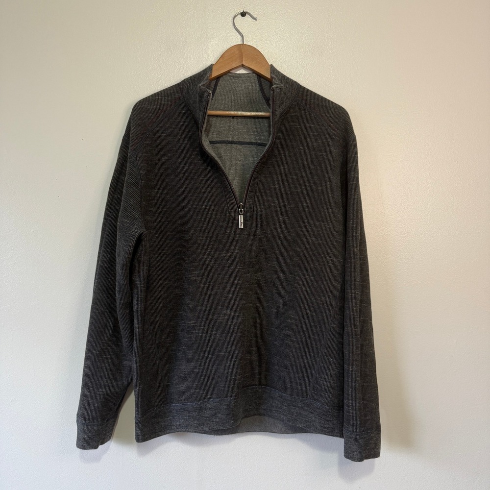 Tommy Bahama Mens Flipshore 1/4 Zip‎  Reversible Sweater Size Large